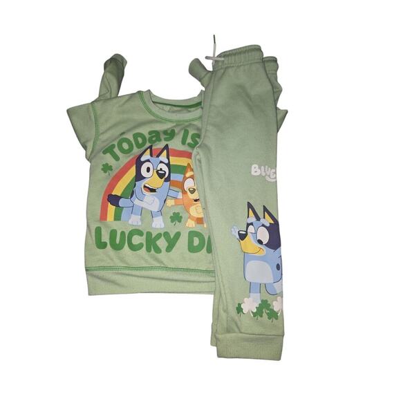 Bluey Toddler 2 Piece Sweatshirt And Pants Set Size 3t Disney Blue Dog - Picture 1 of 6